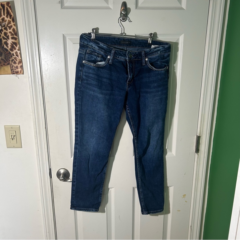 Silver Jeans Co. Women's Boyfriend Mid Rise Slim Leg Jean - Picture 6 of 7